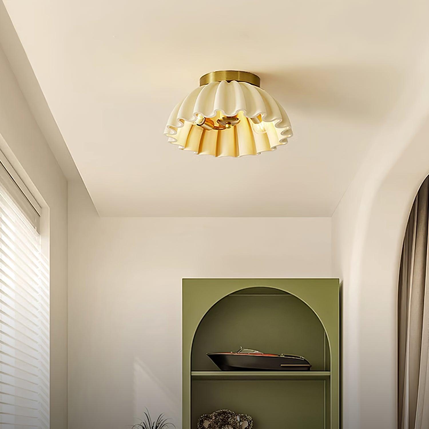 Deckenleuchte HDPE Rüsche Baldachin Metall Körper Modern Minimalistisch-Letslighting