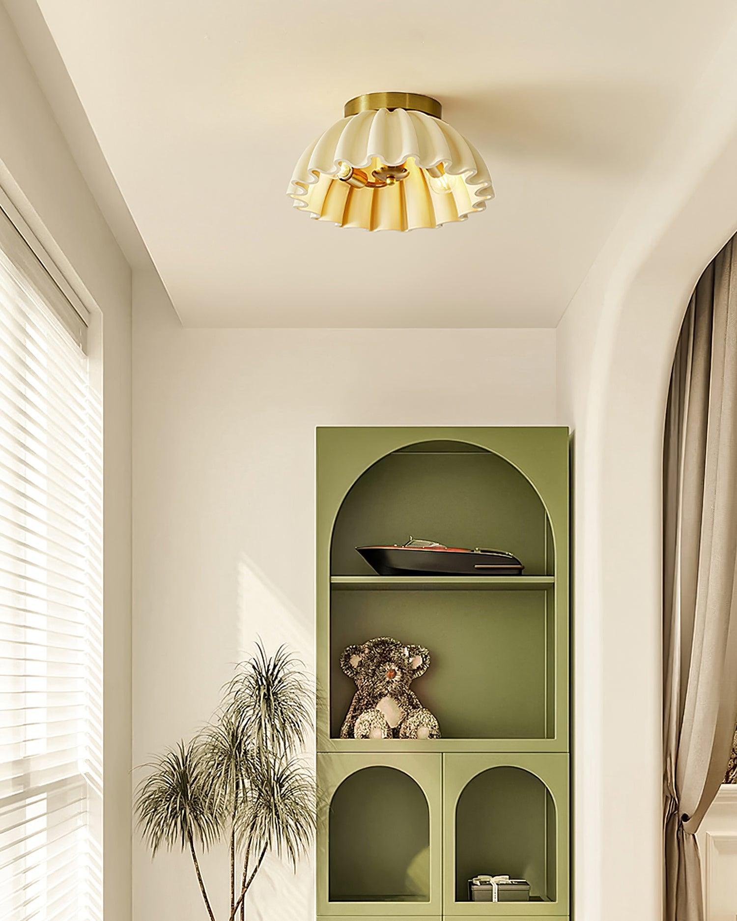 Deckenleuchte HDPE Rüsche Baldachin Metall Körper Modern Minimalistisch-Letslighting