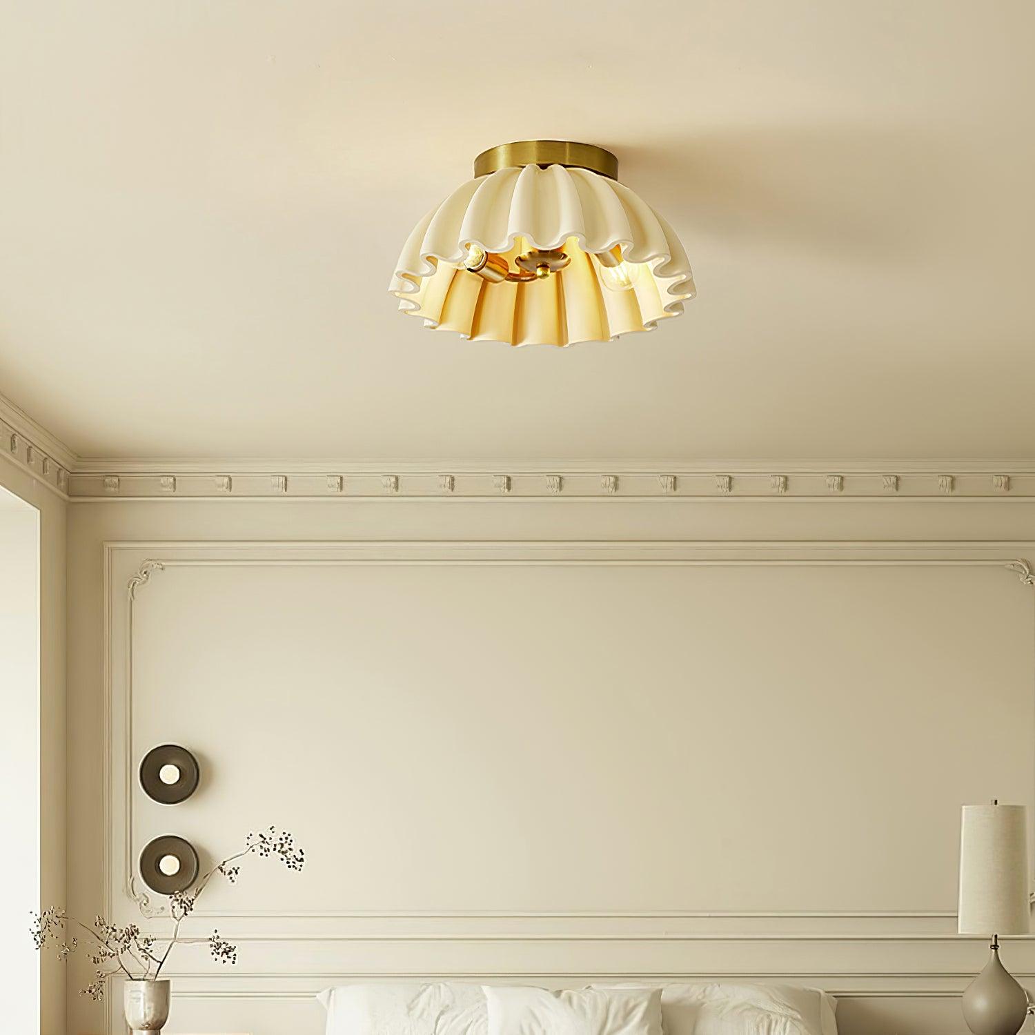 Deckenleuchte HDPE Rüsche Baldachin Metall Körper Modern Minimalistisch-Letslighting