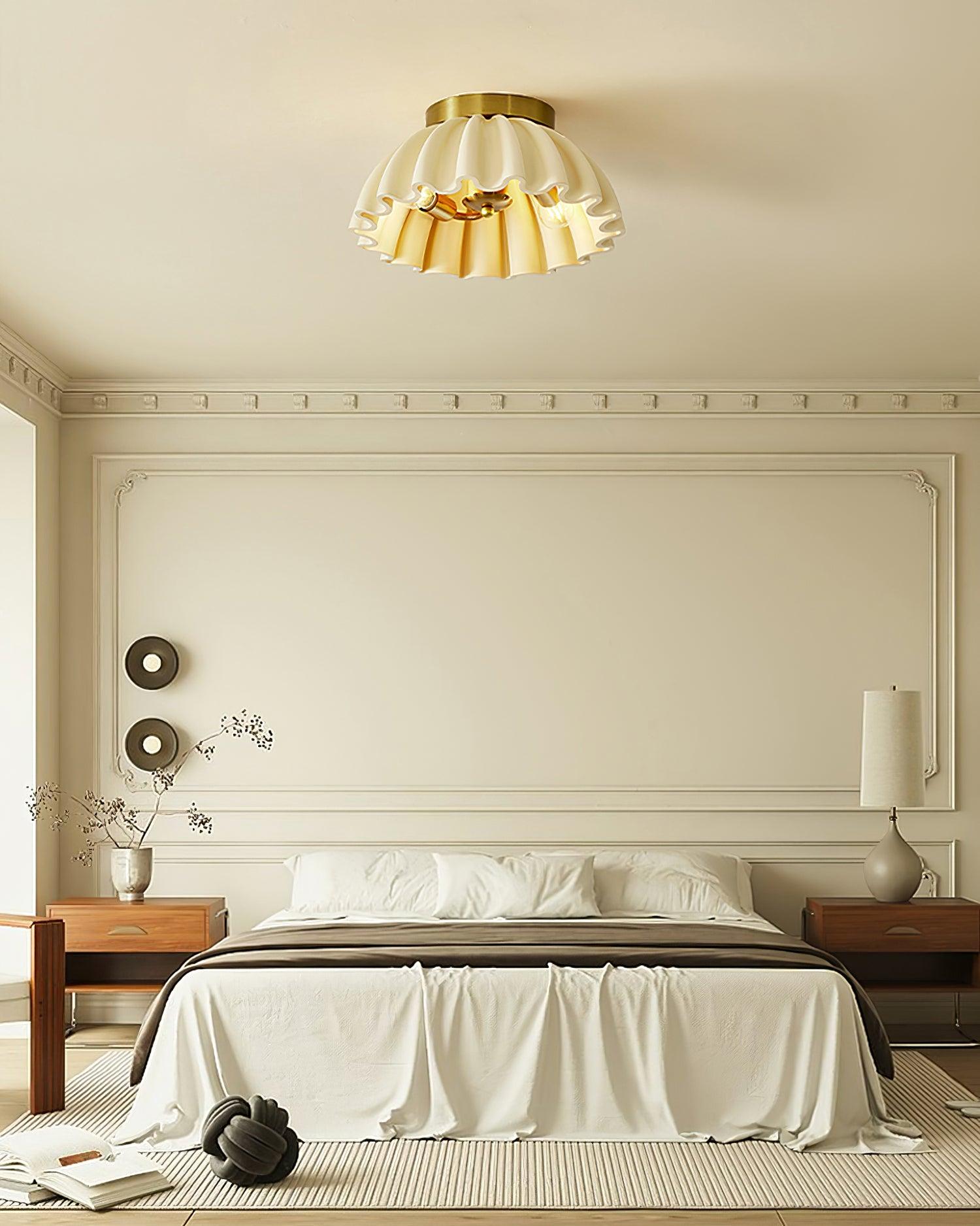 Deckenleuchte HDPE Rüsche Baldachin Metall Körper Modern Minimalistisch-Letslighting