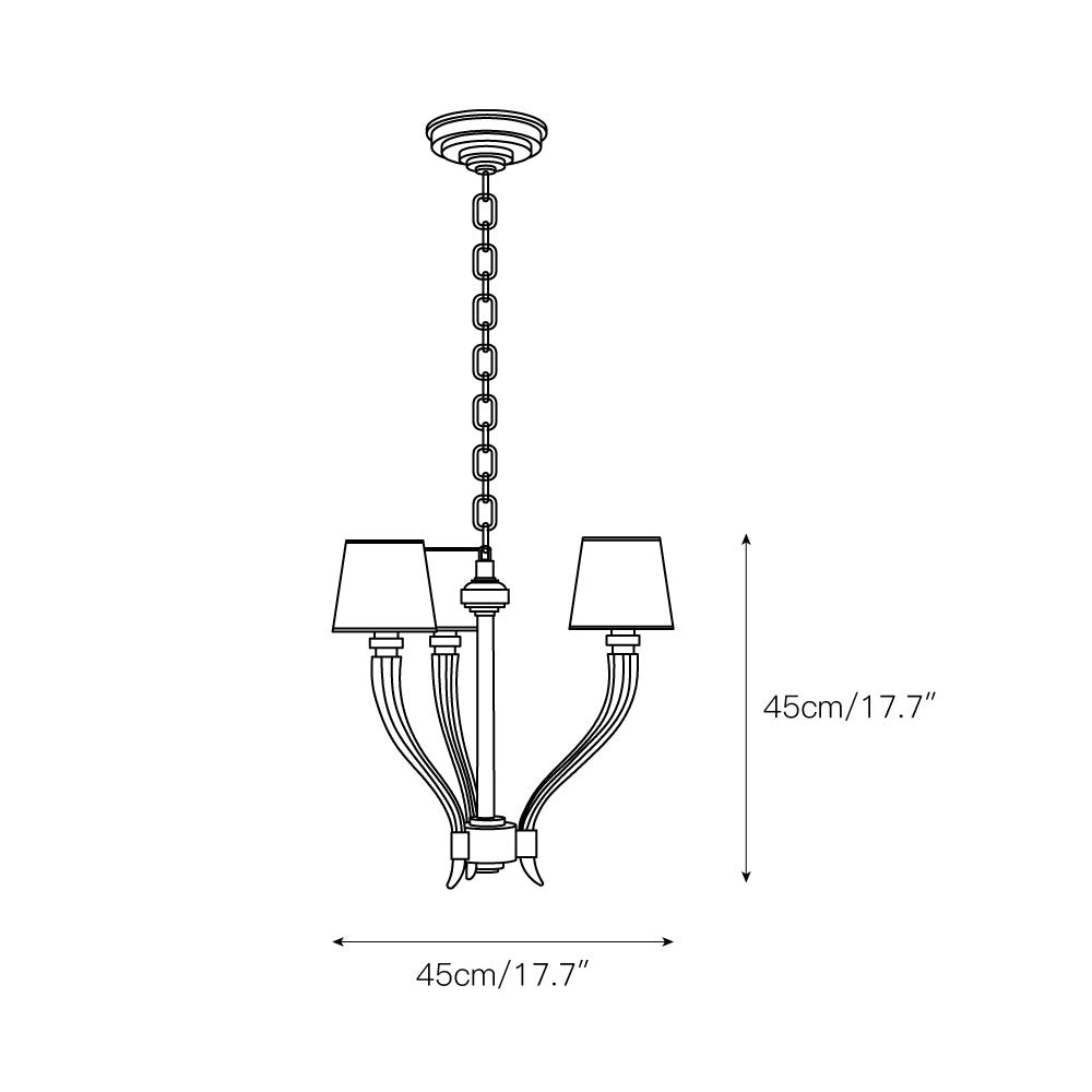 Olnoran Industrieller Vintage Kronleuchter aus Schilfgewebe-Letslighting