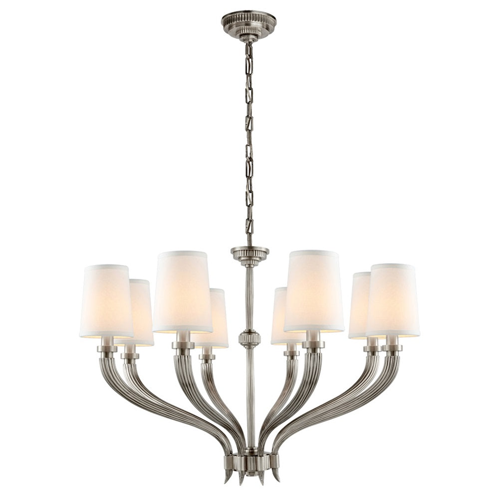 Olnoran Industrieller Vintage Kronleuchter aus Schilfgewebe-Letslighting