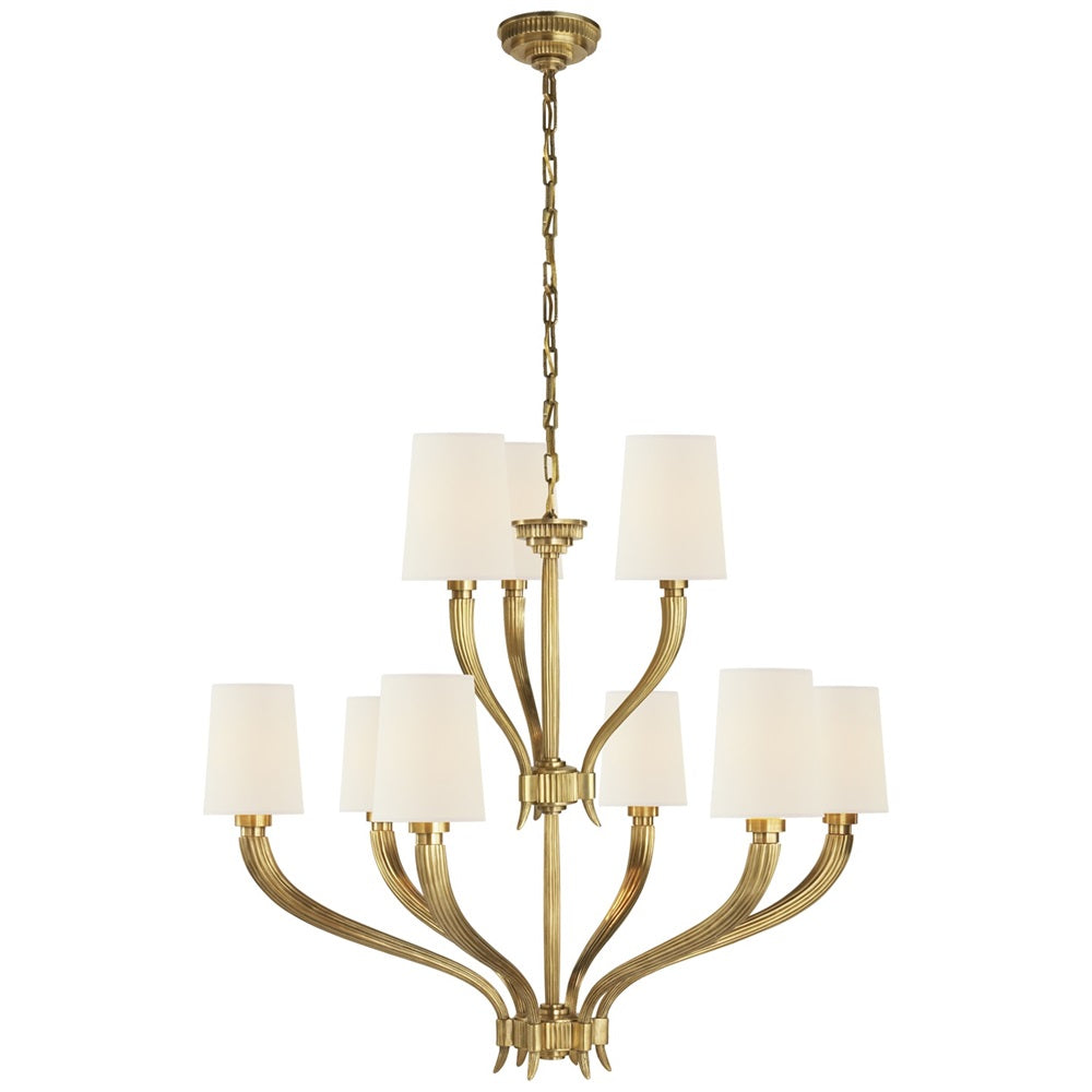 Olnoran Industrieller Vintage Kronleuchter aus Schilfgewebe-Letslighting