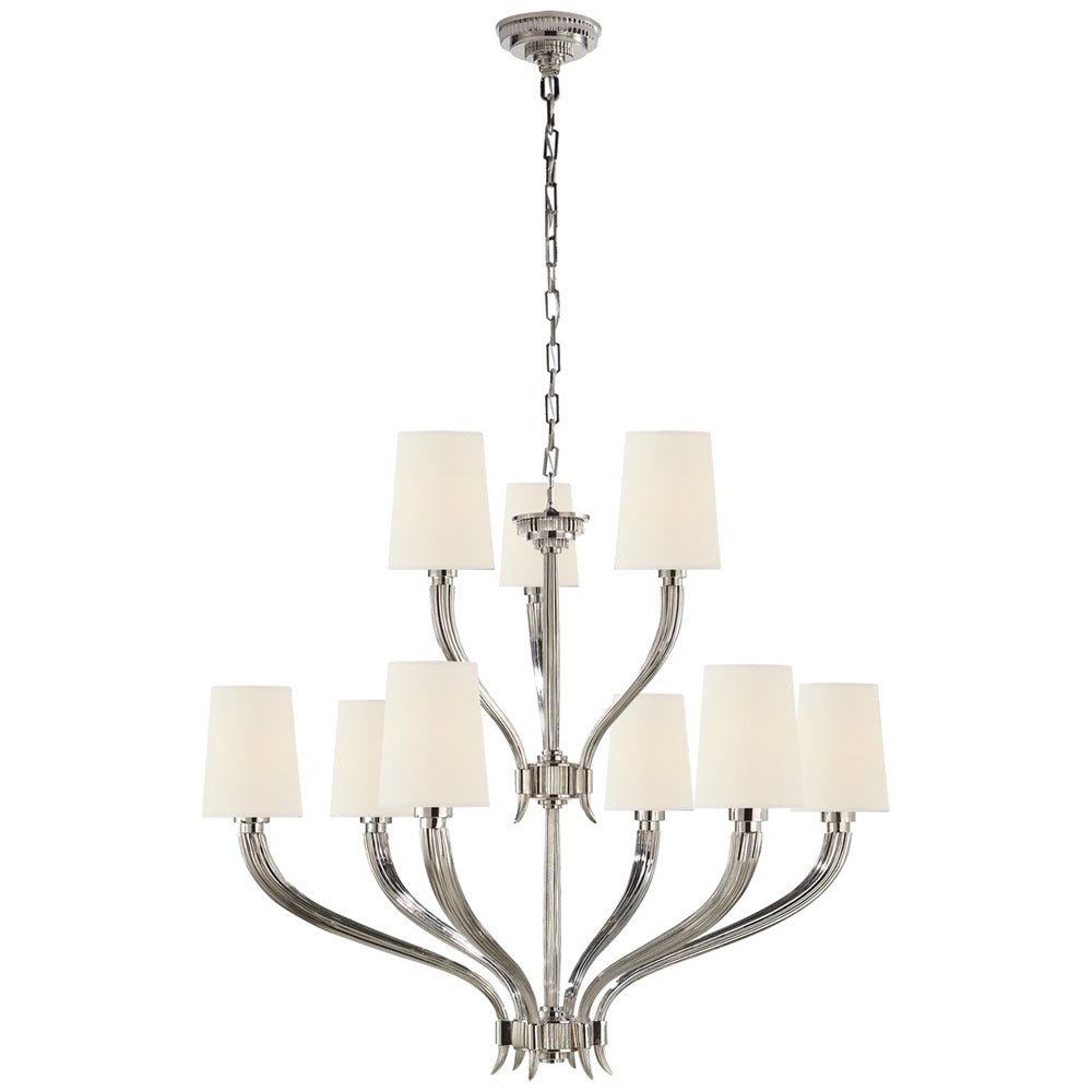 Olnoran Industrieller Vintage Kronleuchter aus Schilfgewebe-Letslighting