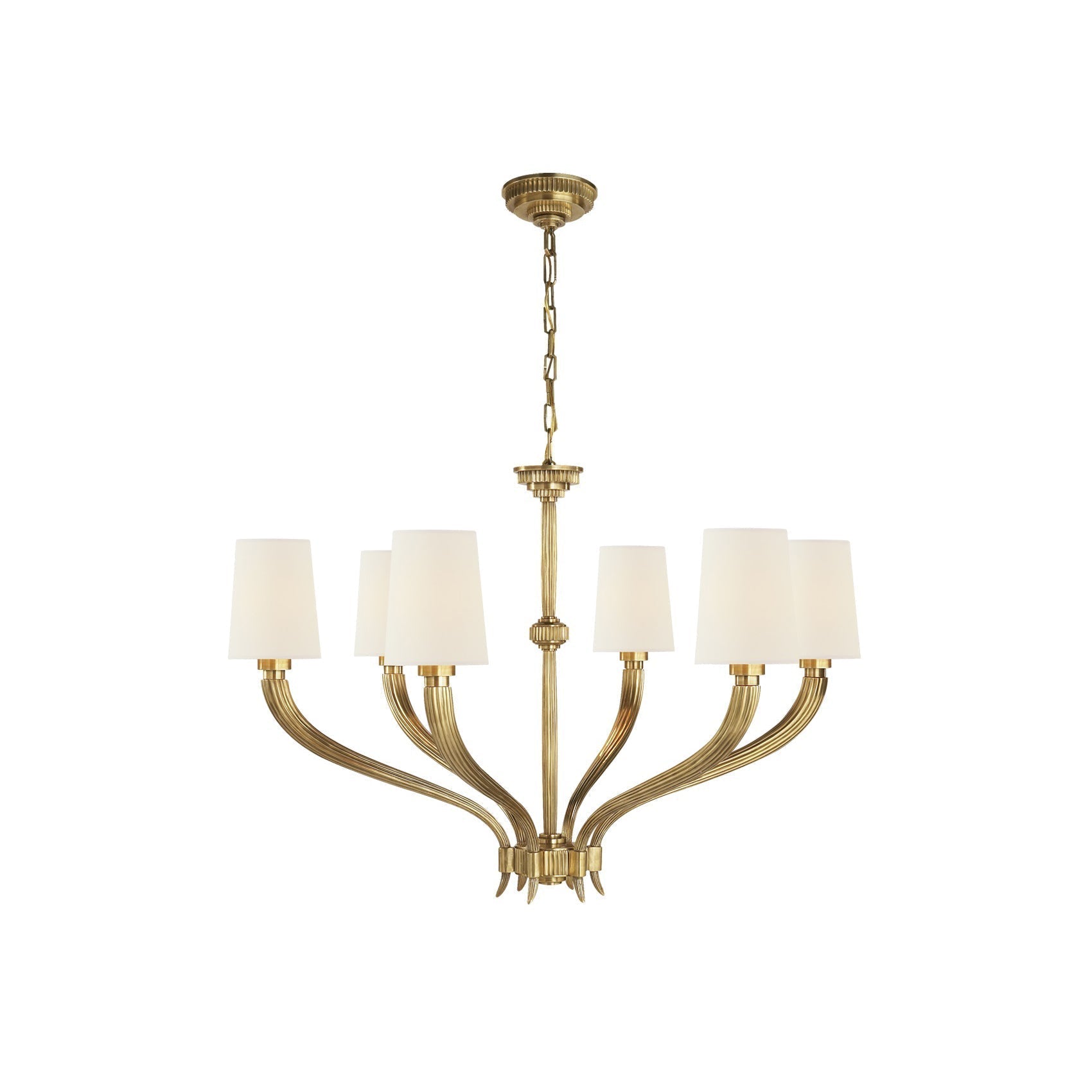 Olnoran Industrieller Vintage Kronleuchter aus Schilfgewebe-Letslighting