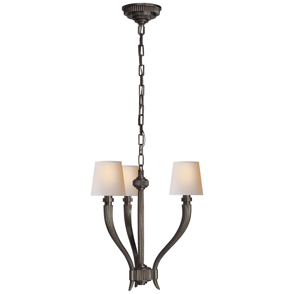Olnoran Industrieller Vintage Kronleuchter aus Schilfgewebe-Letslighting