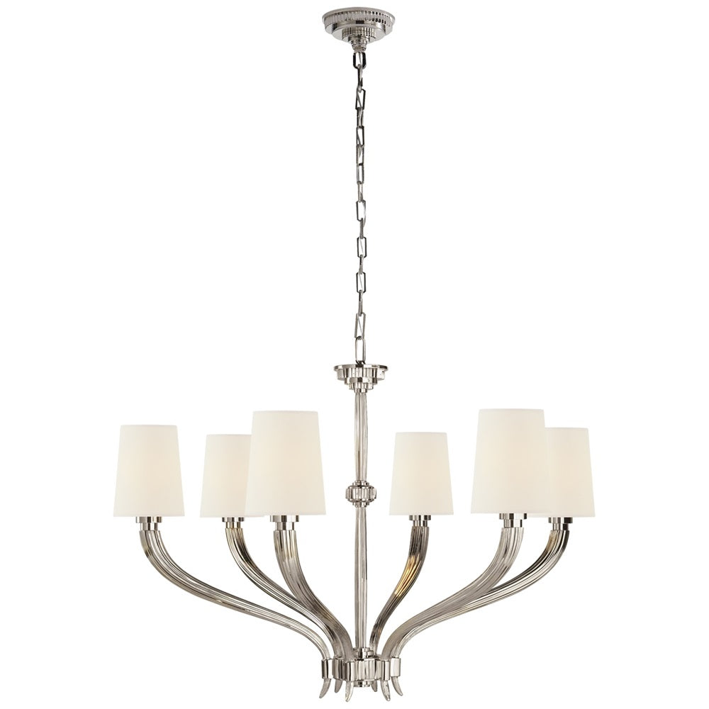 Olnoran Industrieller Vintage Kronleuchter aus Schilfgewebe-Letslighting