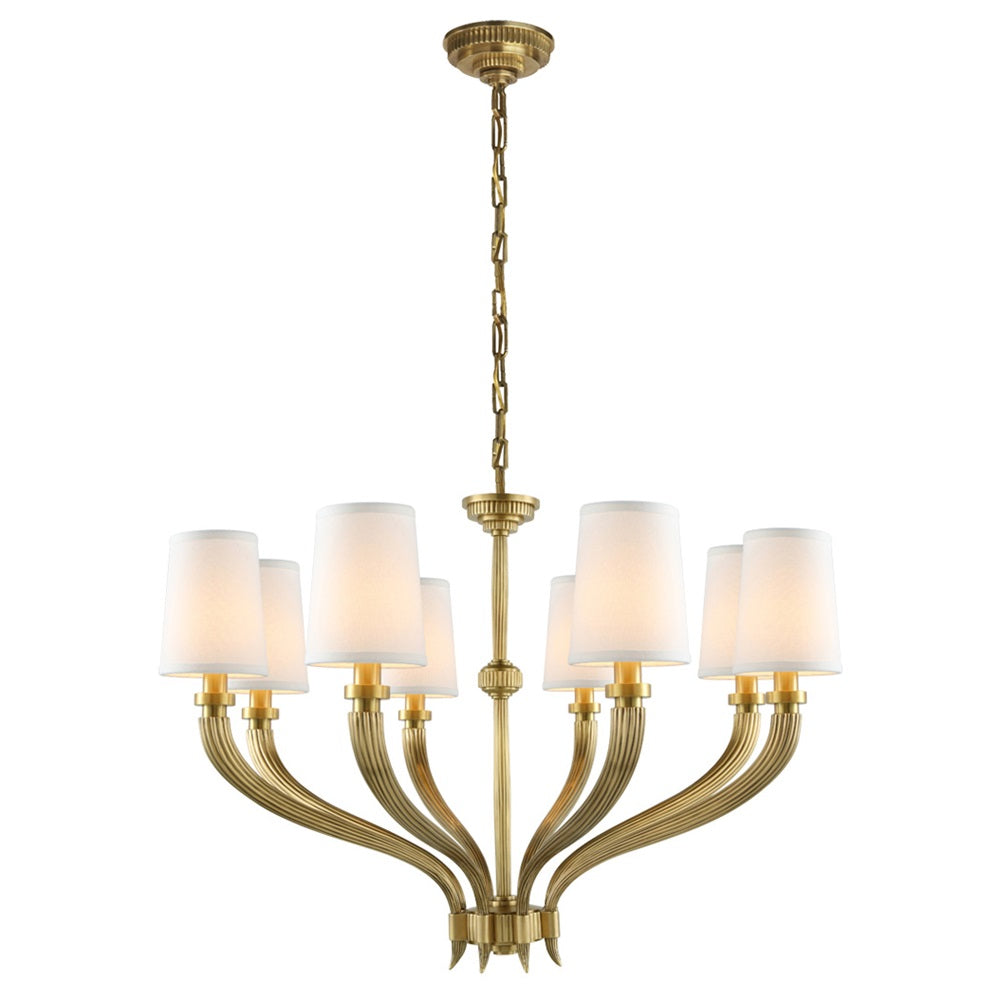 Olnoran Industrieller Vintage Kronleuchter aus Schilfgewebe-Letslighting