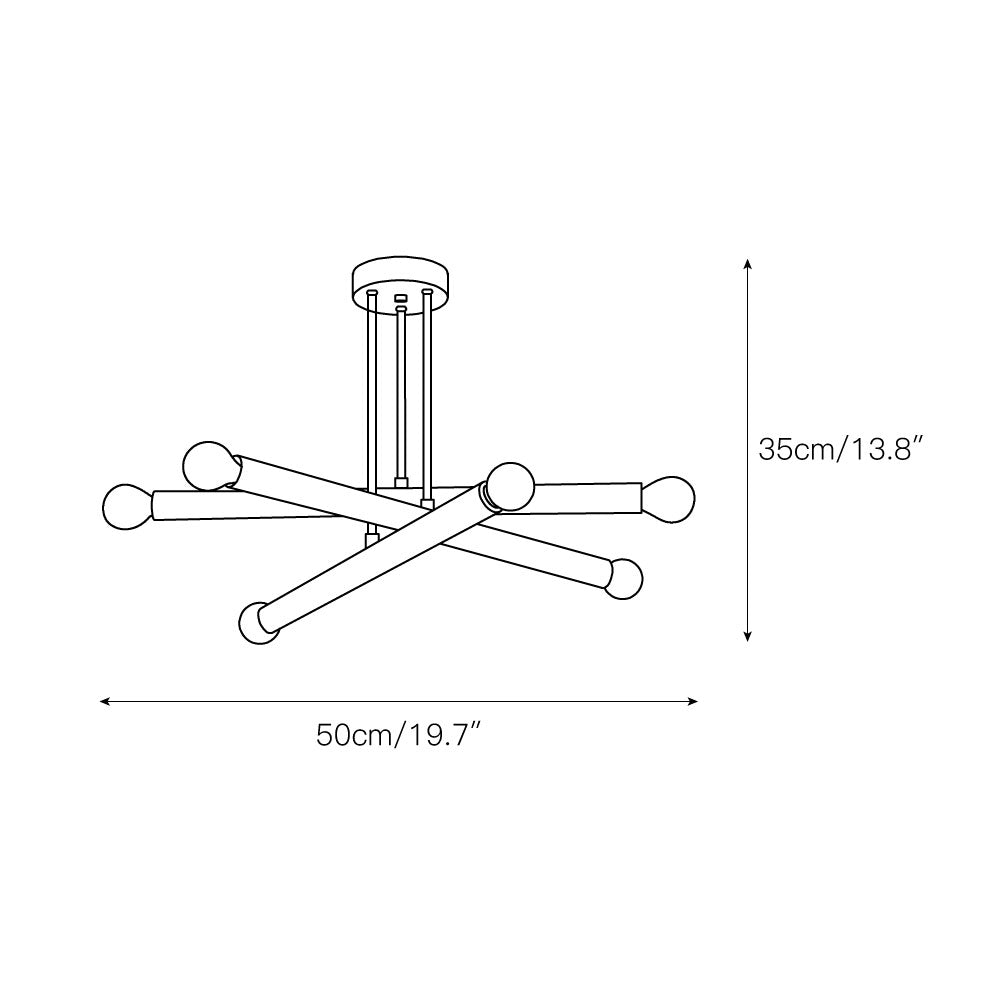Erliren Eleganter Industrie-Kronleuchter aus Messing-Letslighting