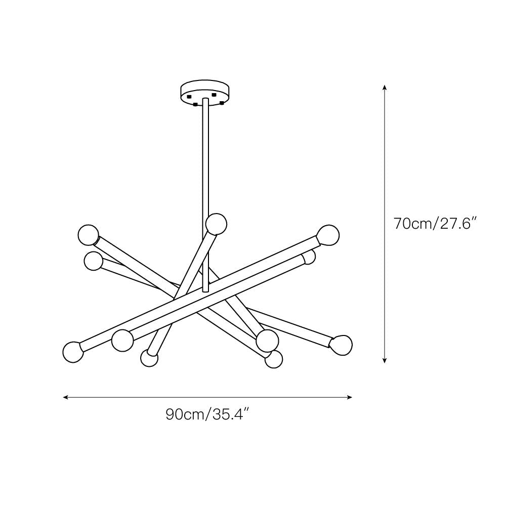 Erliren Eleganter Industrie-Kronleuchter aus Messing-Letslighting