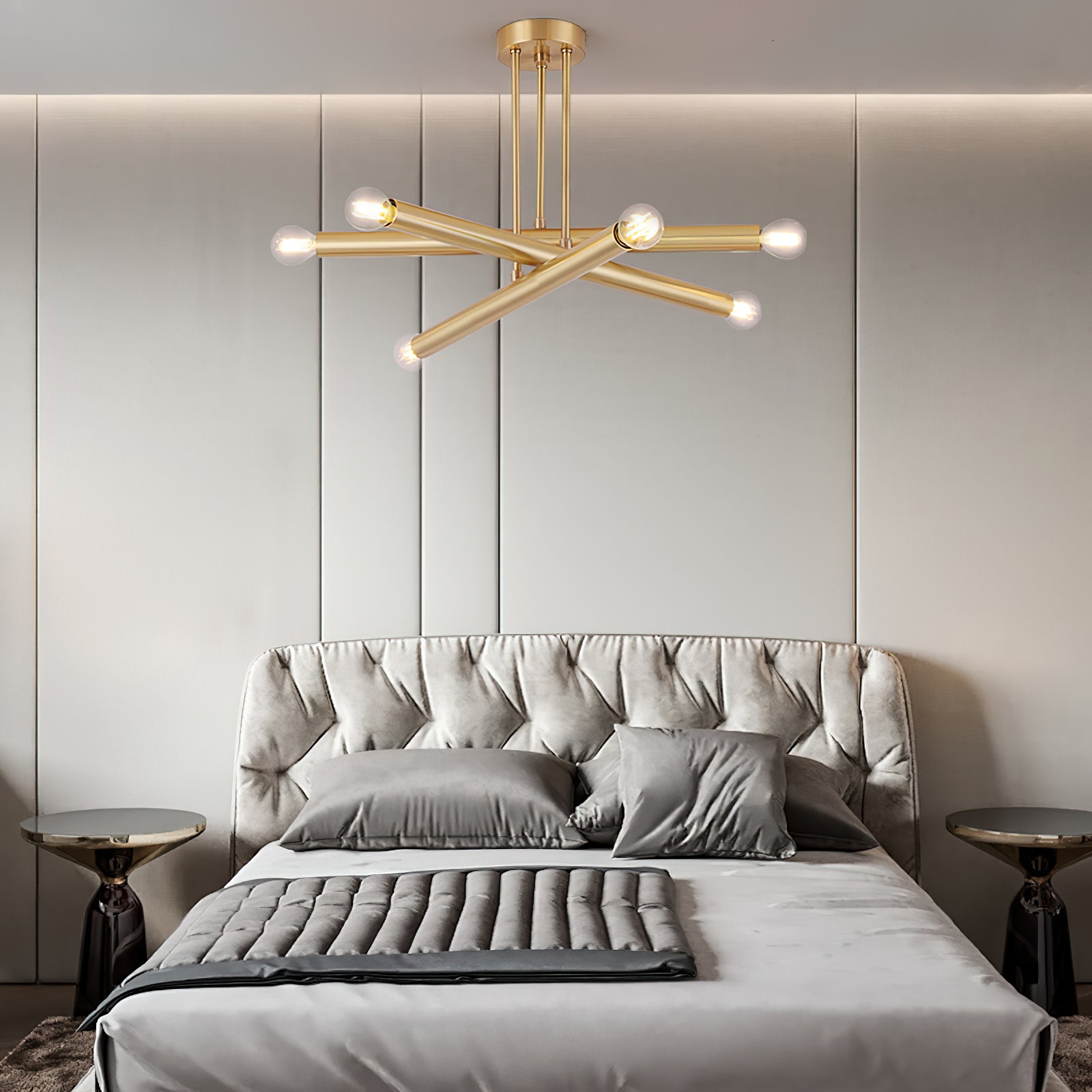 Erliren Eleganter Industrie-Kronleuchter aus Messing-Letslighting
