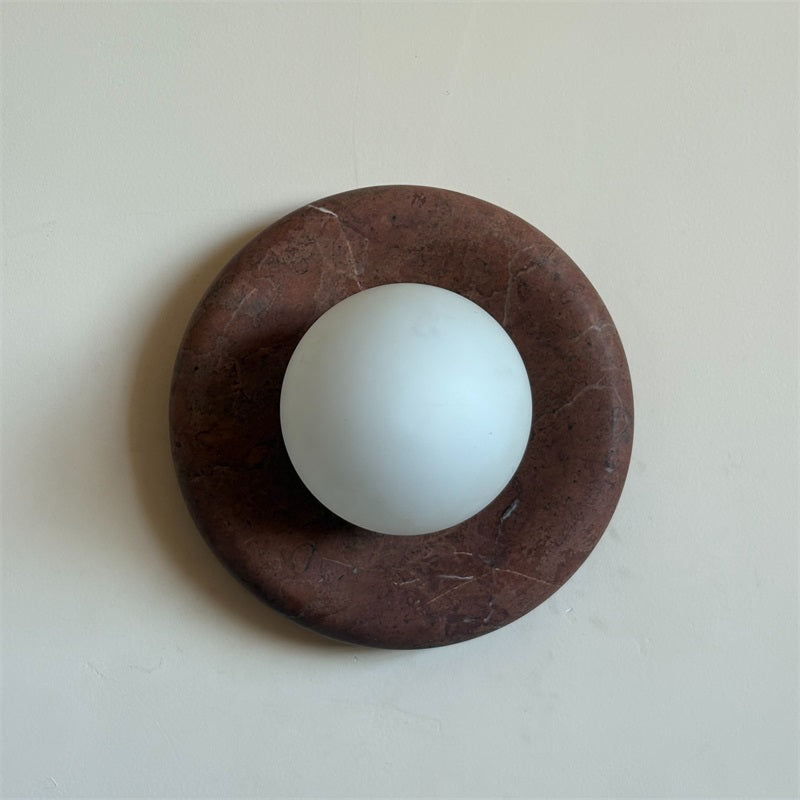 Vomire Premium Nordic Art Red Marble Sconce Wall Lamp - Letslighting