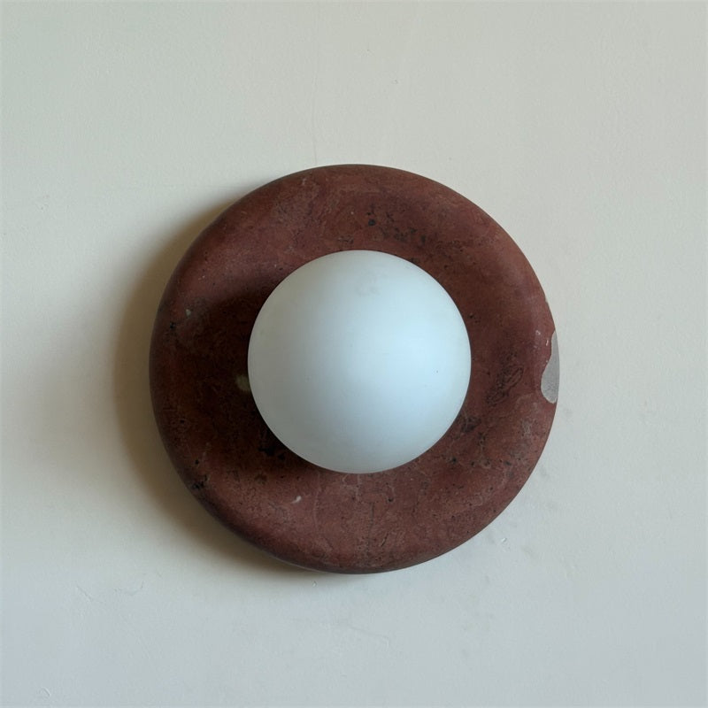 Vomire Premium Nordic Art Red Marble Sconce Wall Lamp - Letslighting