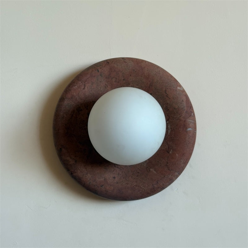 Vomire Premium Nordic Art Red Marble Sconce Wall Lamp - Letslighting