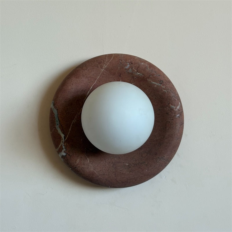 Vomire Premium Nordic Art Red Marble Sconce Wall Lamp - Letslighting