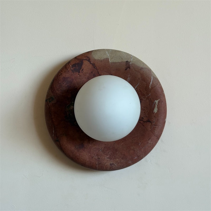 Vomire Premium Nordic Art Red Marble Sconce Wall Lamp - Letslighting