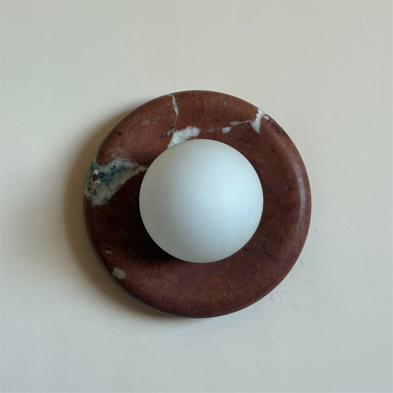 Vomire Premium Nordic Art Red Marble Sconce Wall Lamp - Letslighting