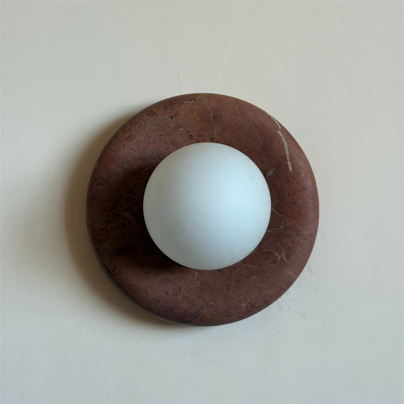 Vomire Premium Nordic Art Red Marble Sconce Wall Lamp - Letslighting