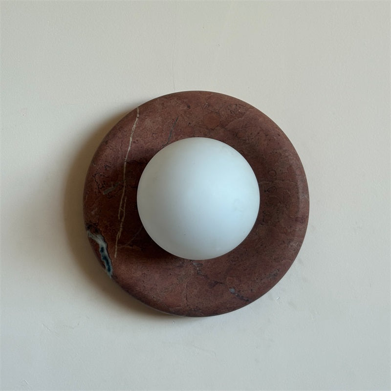 Vomire Premium Nordic Art Red Marble Sconce Wall Lamp - Letslighting