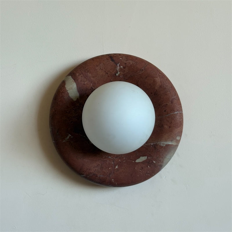 Vomire Premium Nordic Art Red Marble Sconce Wall Lamp - Letslighting