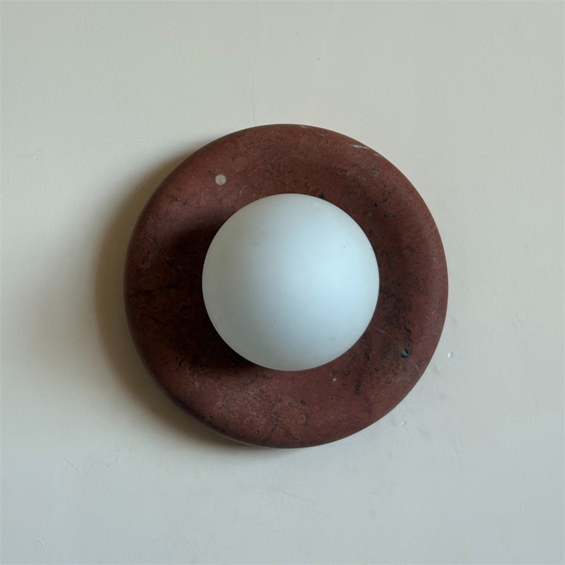 Vomire Premium Nordic Art Red Marble Sconce Wall Lamp - Letslighting