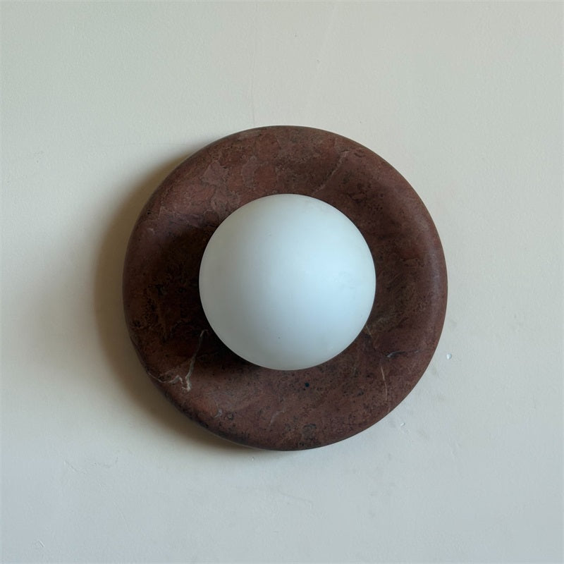 Vomire Premium Nordic Art Red Marble Sconce Wall Lamp - Letslighting