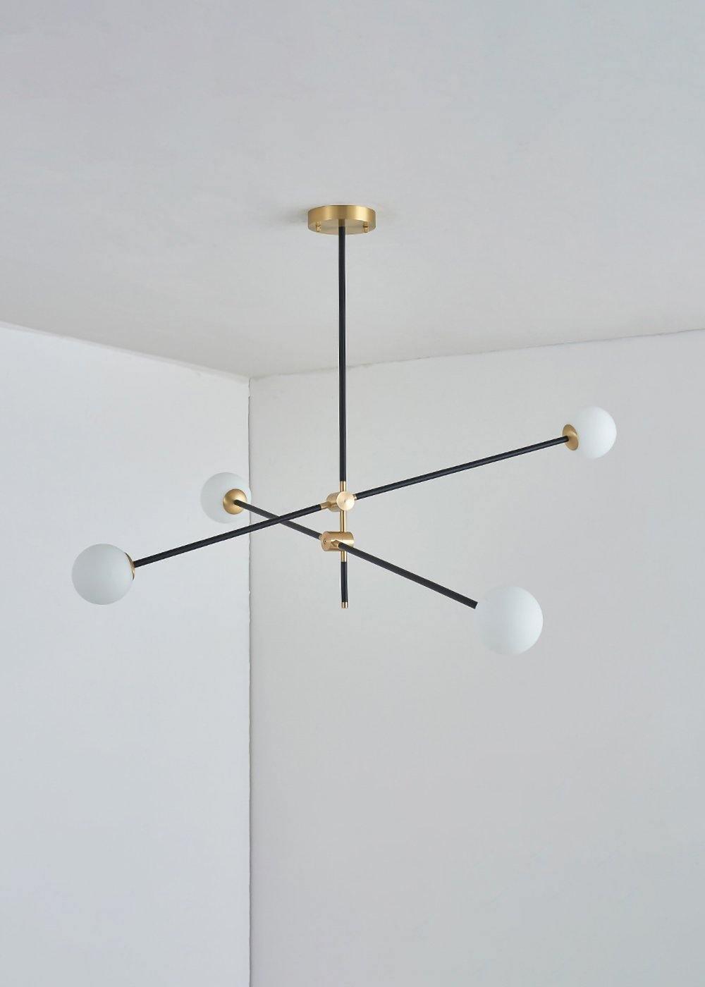 Lustra Kronleuchter SI Messing Glas Globus-Letslighting
