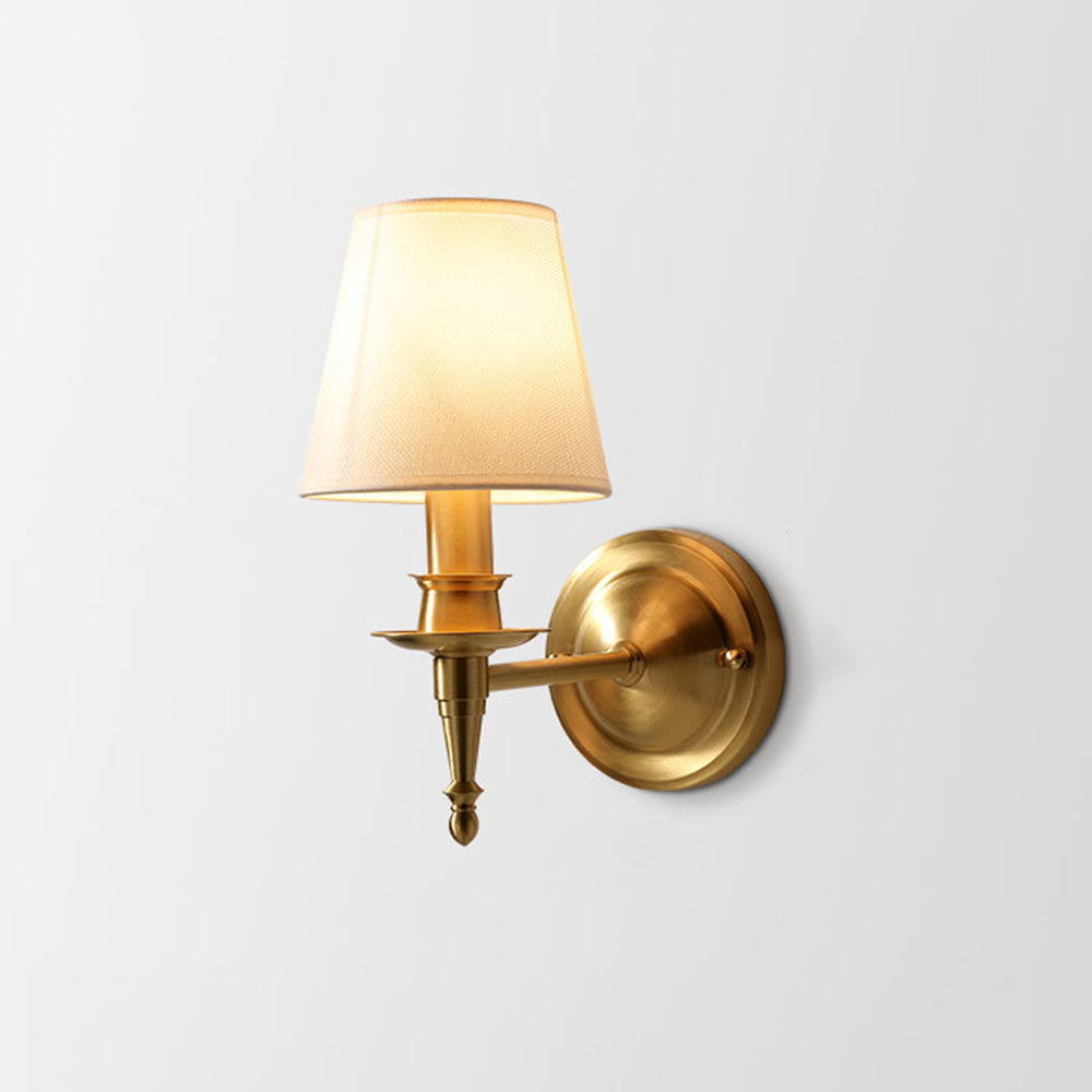 Silva Innen Gold Wandleuchte, 5 Stile Kupfer+Gewebe