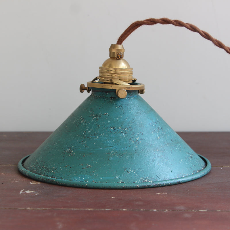 Silva Vintage LED Pendelleuchte Blau Grün Silber Metall Küche