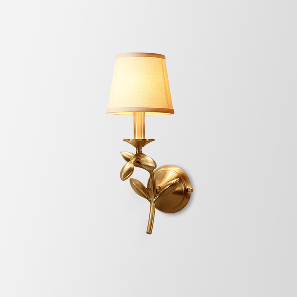 Silva Innen Gold Wandleuchte, 5 Stile Kupfer+Gewebe