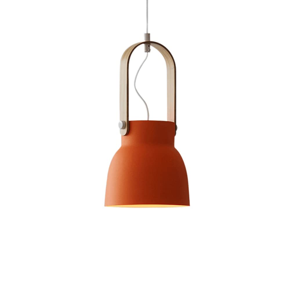 Valentina Vintage Pendelleuchte Schwarz/Orange Metall/Holz Schlafzimmer
