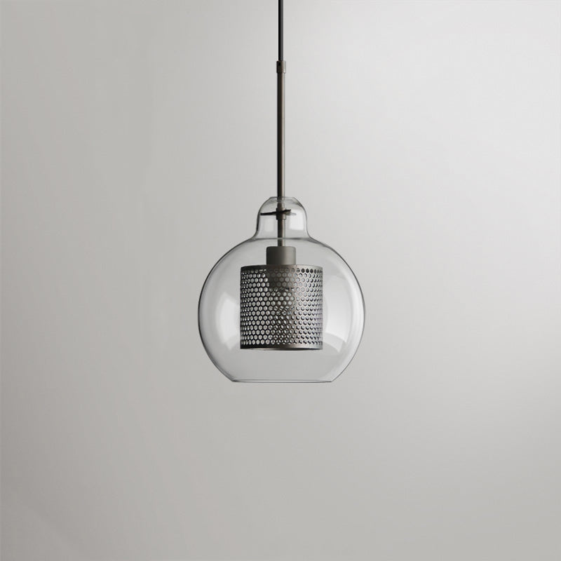 Valentina Industrie LED Pendelleuchte, Glas, Kugel, Esszimmer