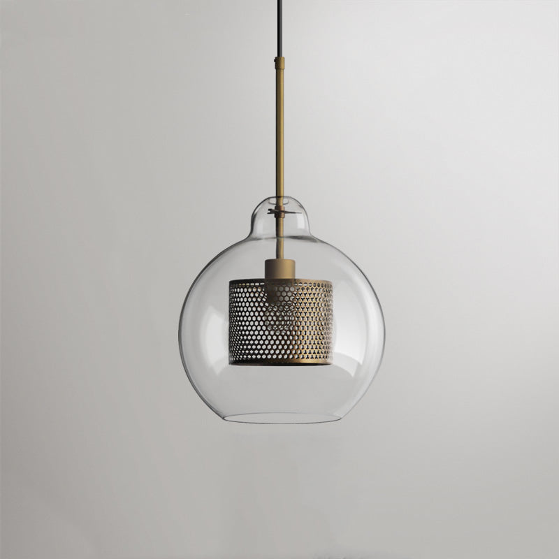 Valentina Industrie LED Pendelleuchte, Glas, Kugel, Esszimmer