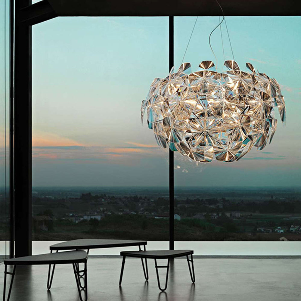Arisha Design Blume LED Pendelleuchte Metall Acryl Wohnzimmer Schlafzimmer Esszimmer