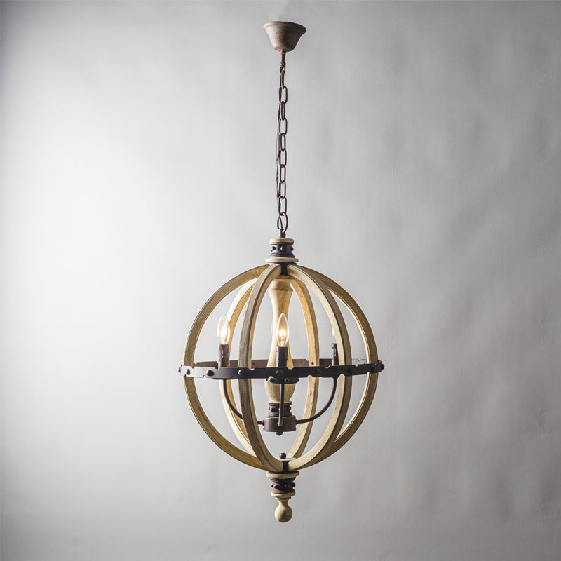 Ozorel Vintage Industrial Holz Pendelleuchte-Letslighting