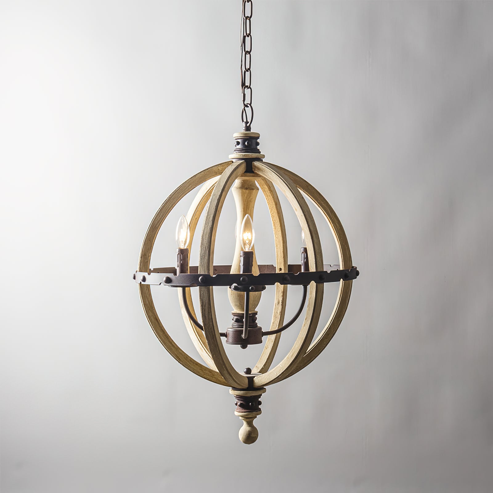 Ozorel Vintage Industrial Holz Pendelleuchte-Letslighting