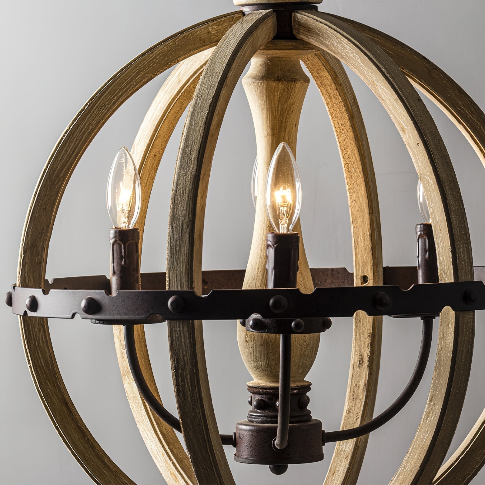 Ozorel Vintage Industrial Holz Pendelleuchte-Letslighting
