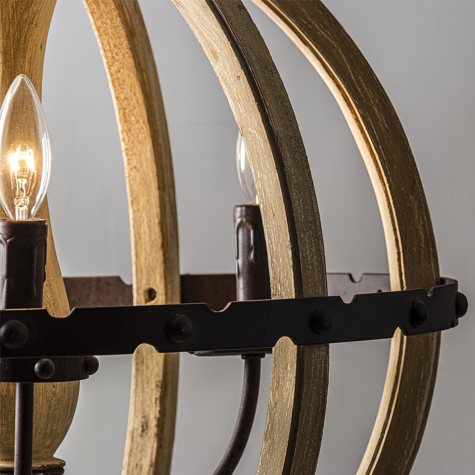Ozorel Vintage Industrial Holz Pendelleuchte-Letslighting