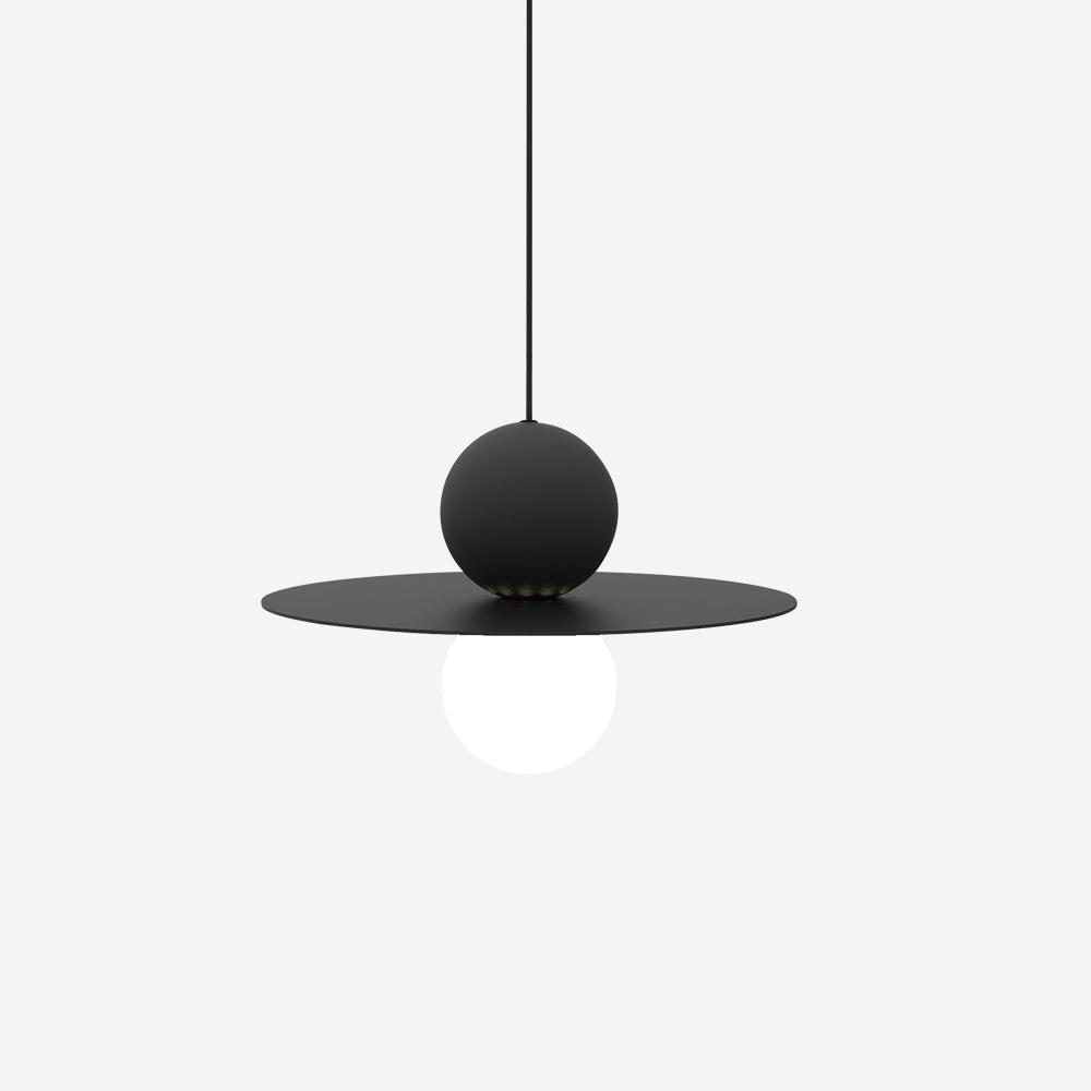 Sky Pendelleuchte Glas Hut Schwarz Gold-Letslighting