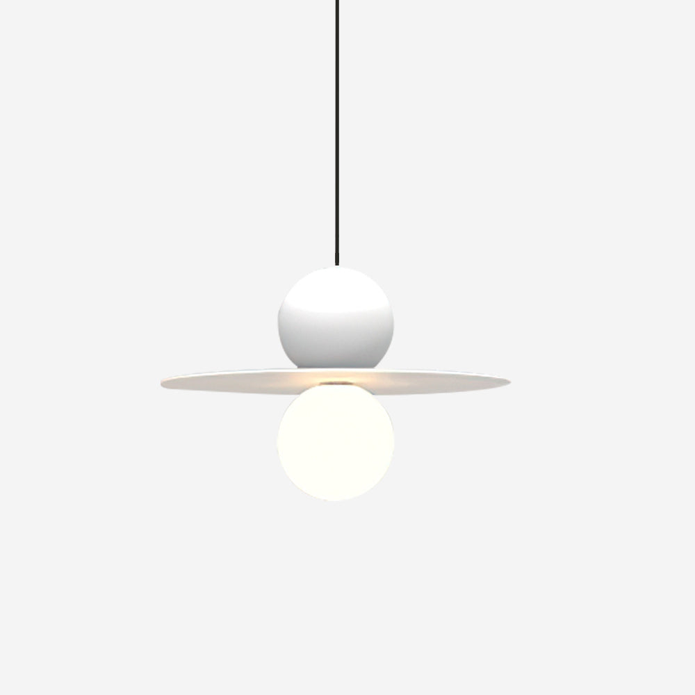 Sky Pendelleuchte Glas Hut Schwarz Gold-Letslighting