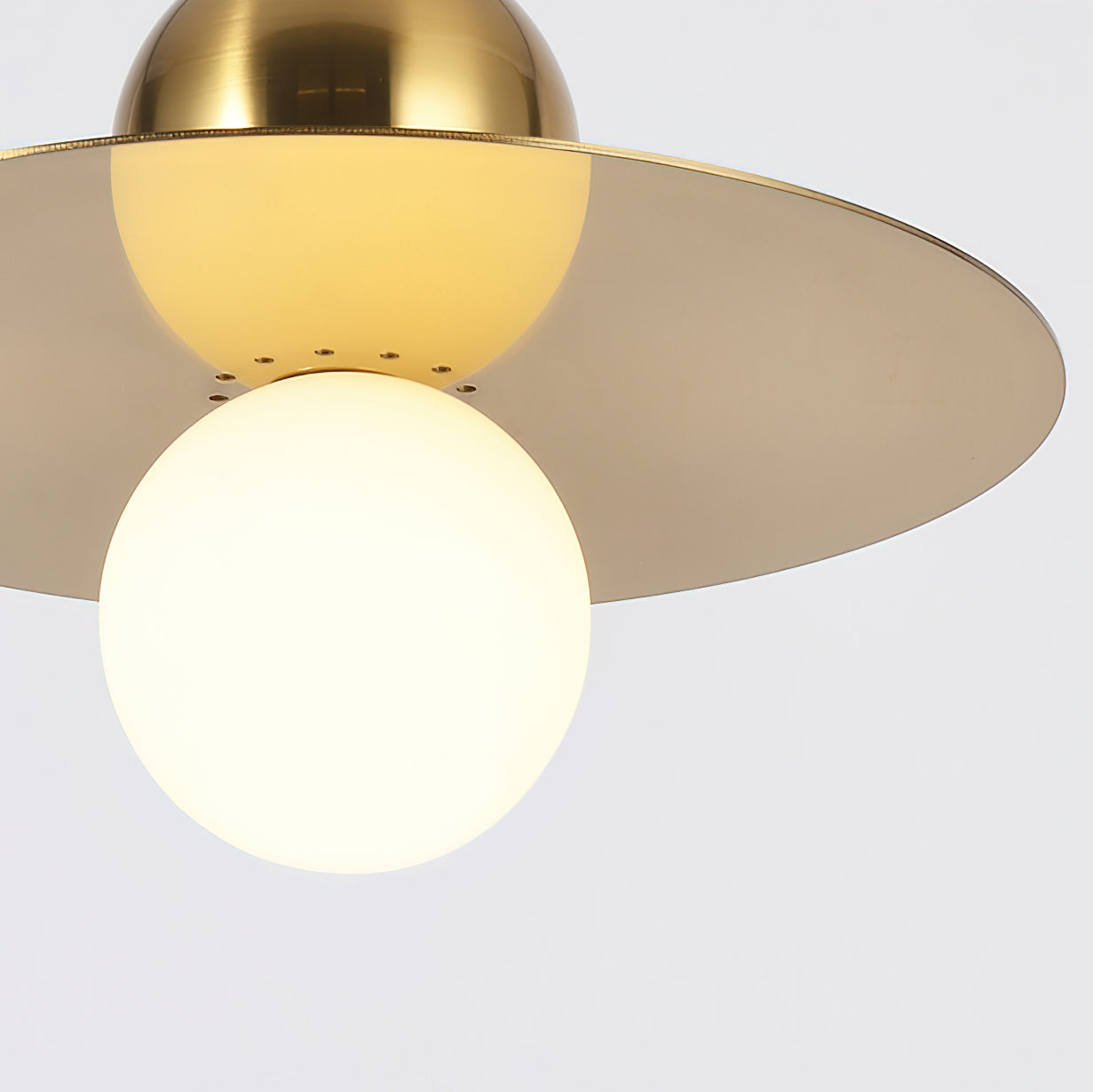 Sky Pendelleuchte Glas Hut Schwarz Gold-Letslighting