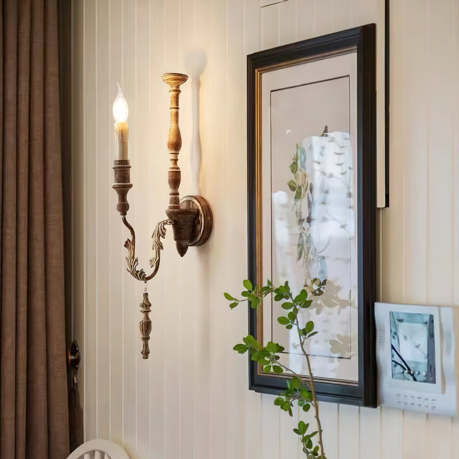 Ivelor Industrielle Vintage-Kerzen-Wandleuchte-Letslighting