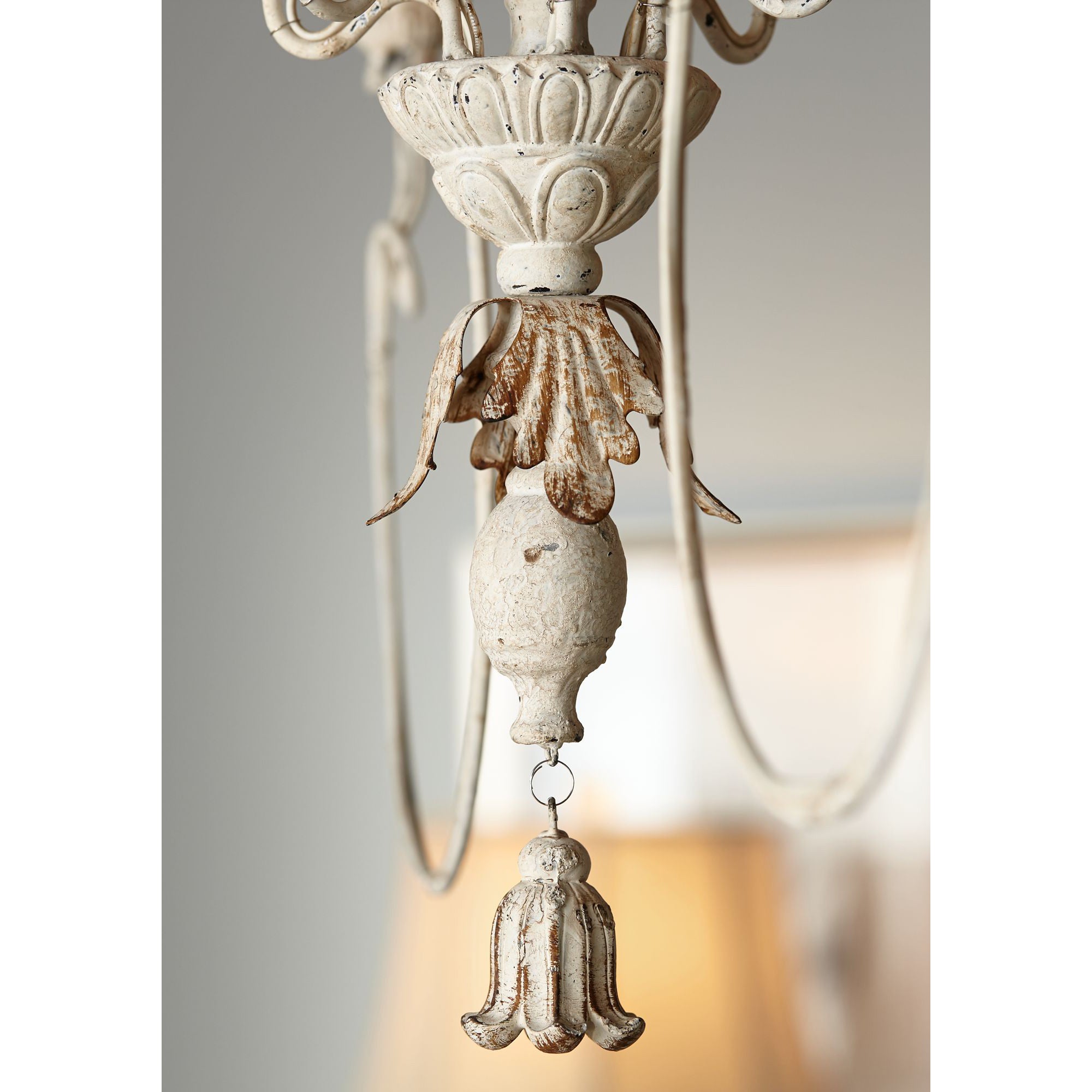 Viphaor Industrieller Vintage Kronleuchter aus Holz-Letslighting