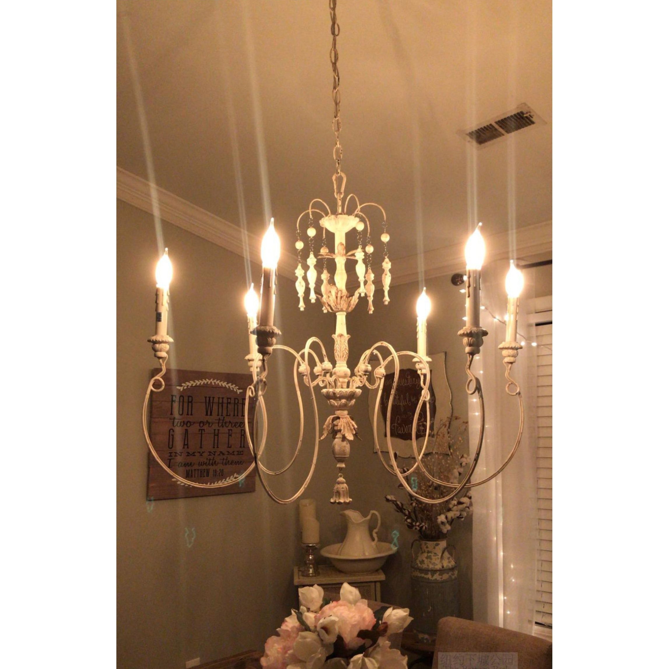Viphaor Industrieller Vintage Kronleuchter aus Holz-Letslighting