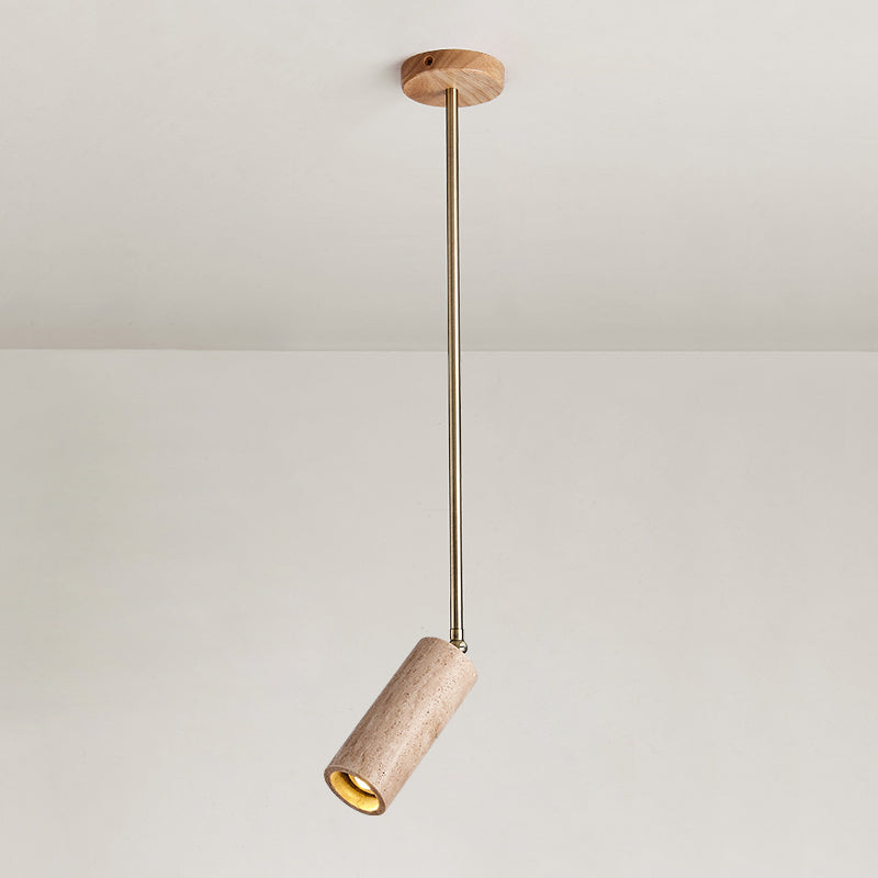 Syraeia Modern Minimalist Surface Wooden Travertine Mount Ceiling Lamp - Letslighting