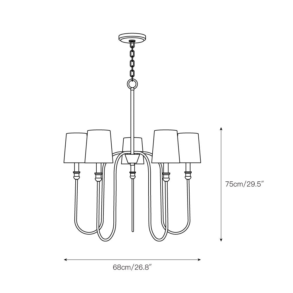 Evraeel Stoff Modern Minimalistisch Kronleuchter-Letslighting