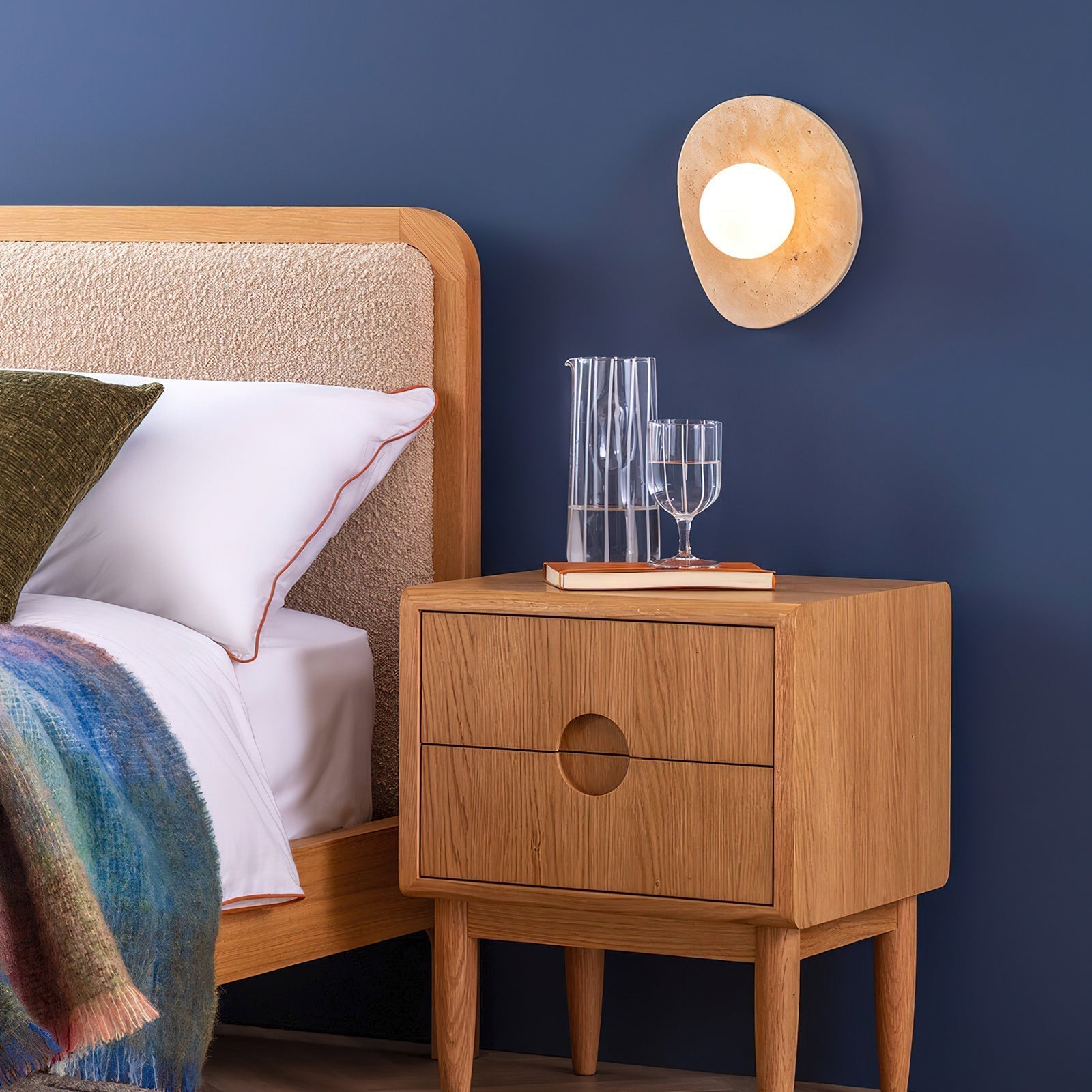 Uphae Modern Minimalist Travertine Wall Lamp - Letslighting