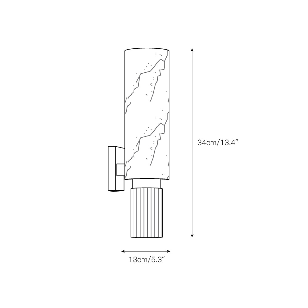 Olnoreth Modern Minimalist Metal Alabaster Wall Lamp - Letslighting