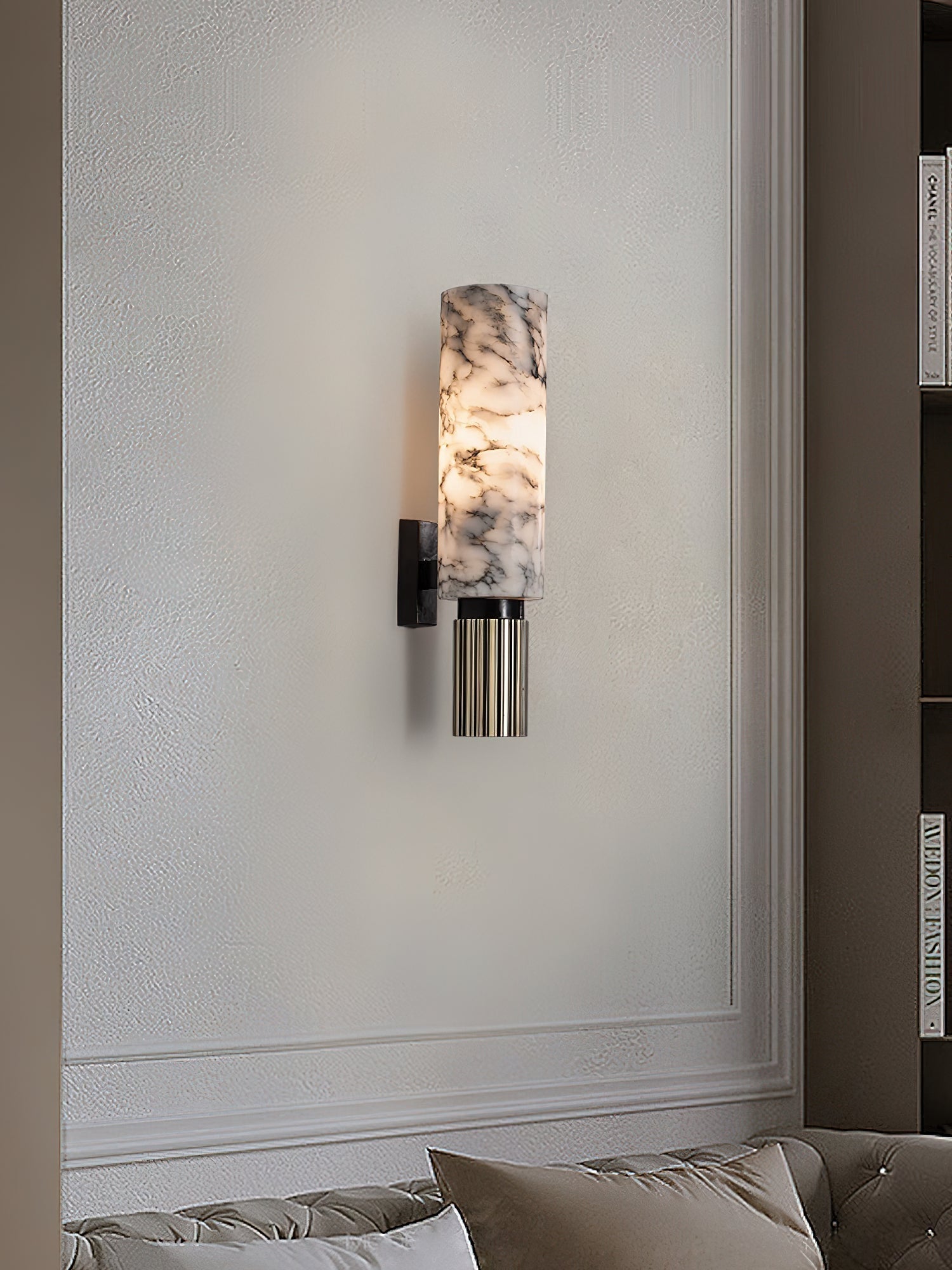 Olnoreth Modern Minimalist Metal Alabaster Wall Lamp - Letslighting