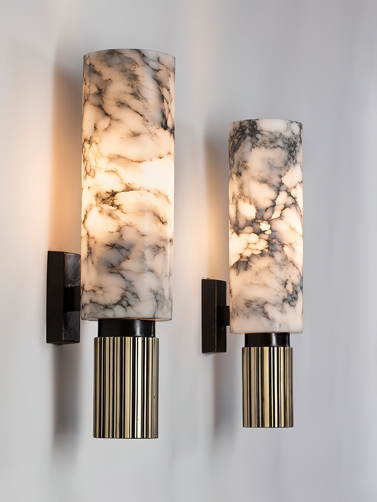 Olnoreth Modern Minimalist Metal Alabaster Wall Lamp - Letslighting